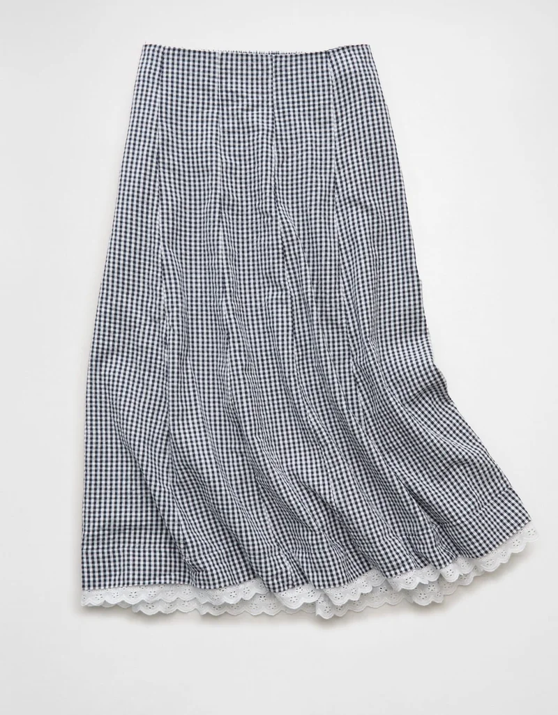 American Eagle AE Stretch High-Waisted Midi Skirt
